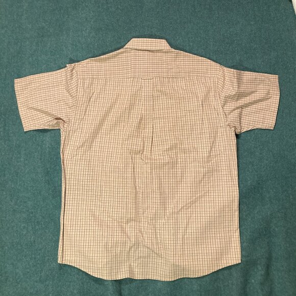 Arnold Palmer Mens L (16 1/2) Subtle Plaid Short Sleeve Shirt - Picture 5 of 7